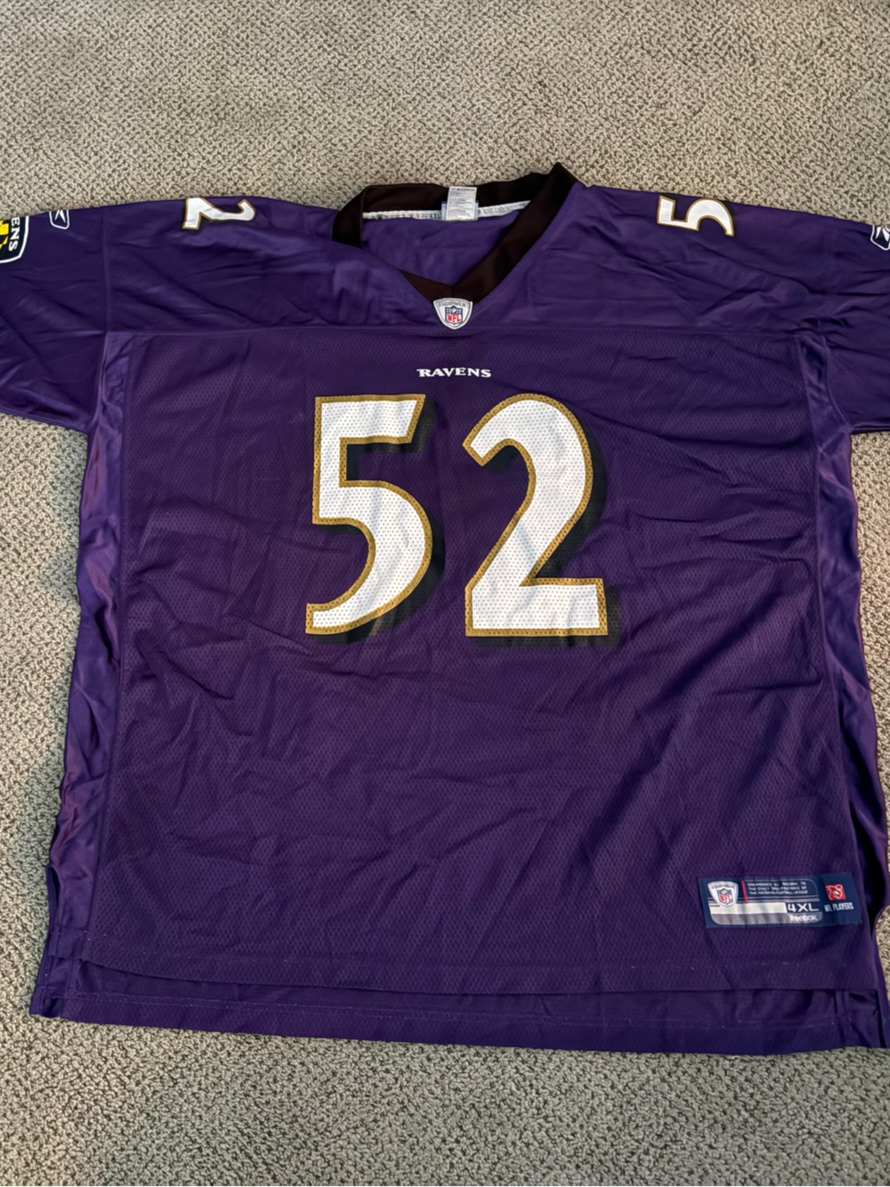 Reebok Baltimore RavensRay Lewis #52 NFL Football Jersey - Size 4XL